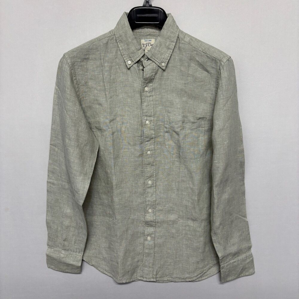 NWT J. Crew Baird McNutt Men 100% Linen Button Shirt Size Small Slim C138 -28